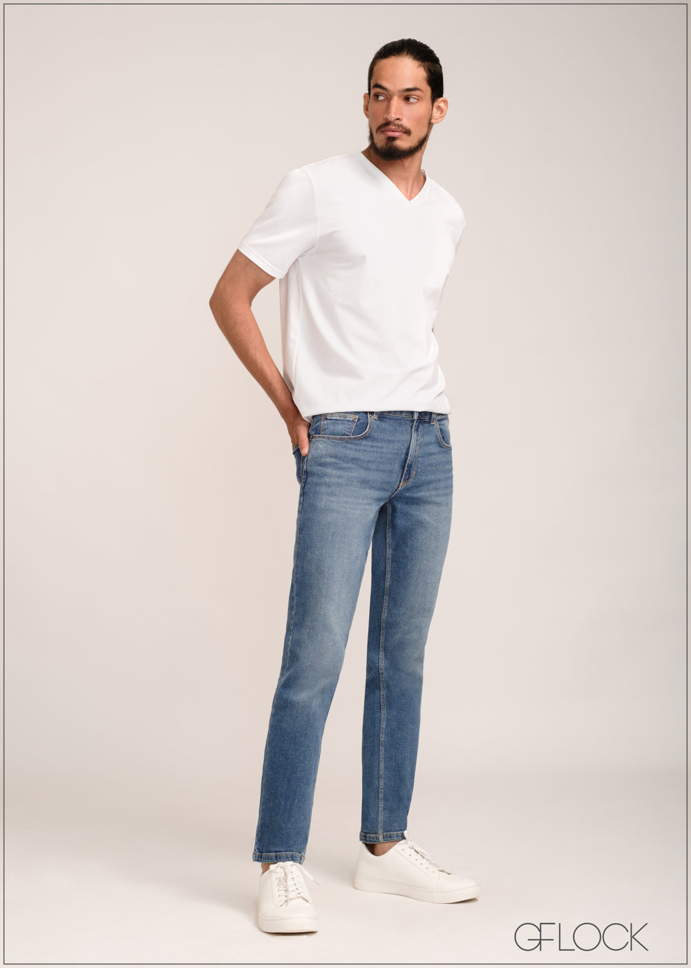 Mid Blue Slim Fit Jean - 141223 - 02