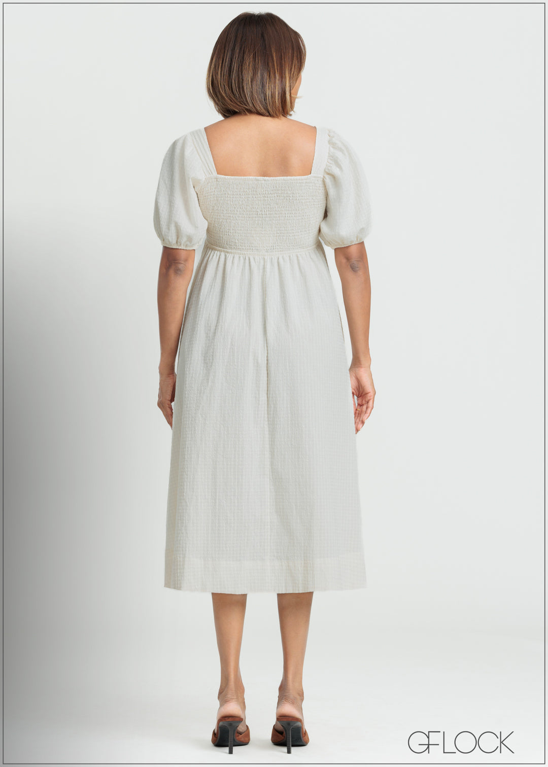 Puff Sleeve Mini Dress - 090725