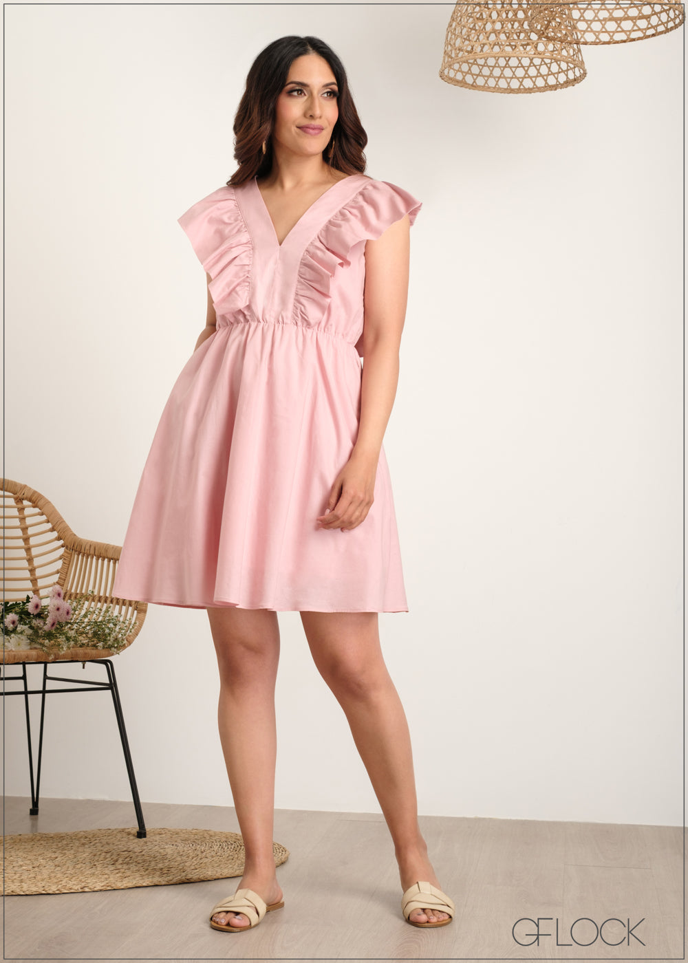 Frill Detail Mini Dress - 060625