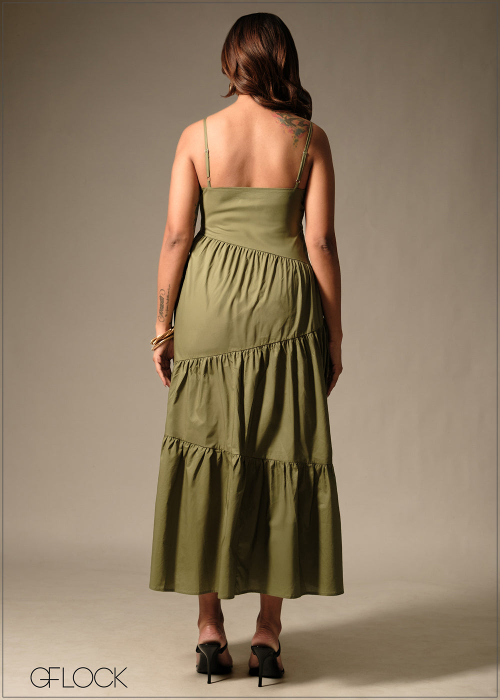 Strappy Tiered Dress - 160126