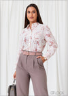 High Waist Pant With Pleats - Long Length - 301224