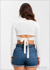 Back Tie-Up Detailed Crop Top - 291124