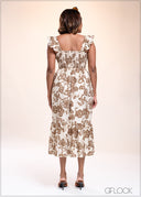 Frill Detailed Midi Dress - 040825