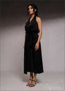 Wrap Around Midi Dress - 220526