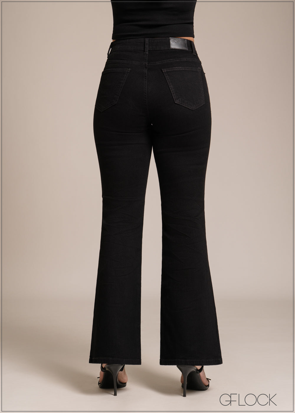 Black Bootcut Jeans - Short Length - 241225D