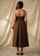 Smocked Strappy Dress - 290925