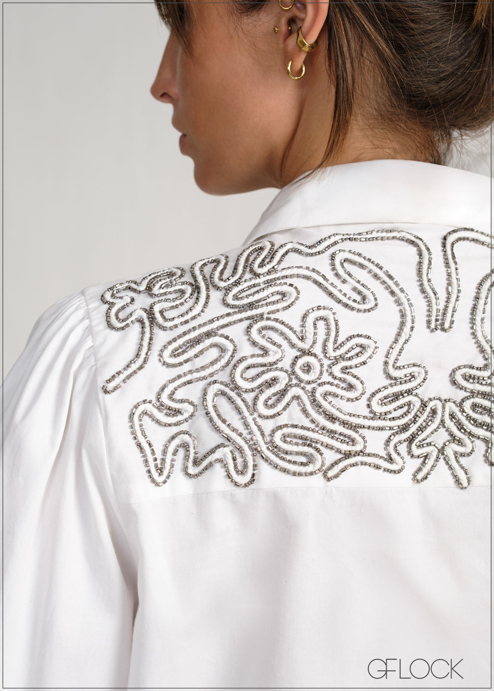 Embellished Yoke Shirt - 231225