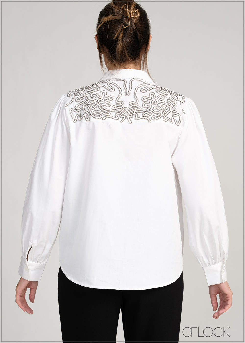 Embellished Yoke Shirt - 231225