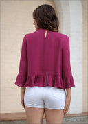 Frill Sleeve Top - 031123