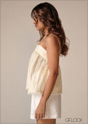 Strappy Embroidered Top - 190326