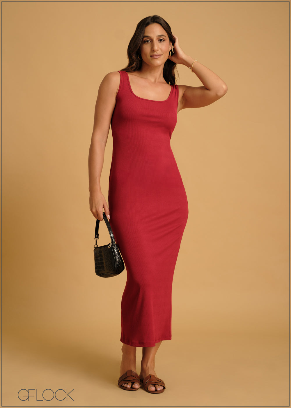 Sleeveless Rib Maxi Dress - 280924