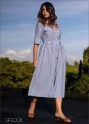 Stripe Shirt Dress - 171025