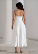 Strapless Flare Maxi Dress - 090625