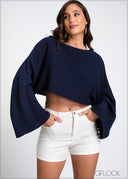Long Sleeve Crop Top - 170125