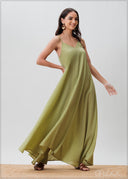 V-Neck Strappy Dress - 070425