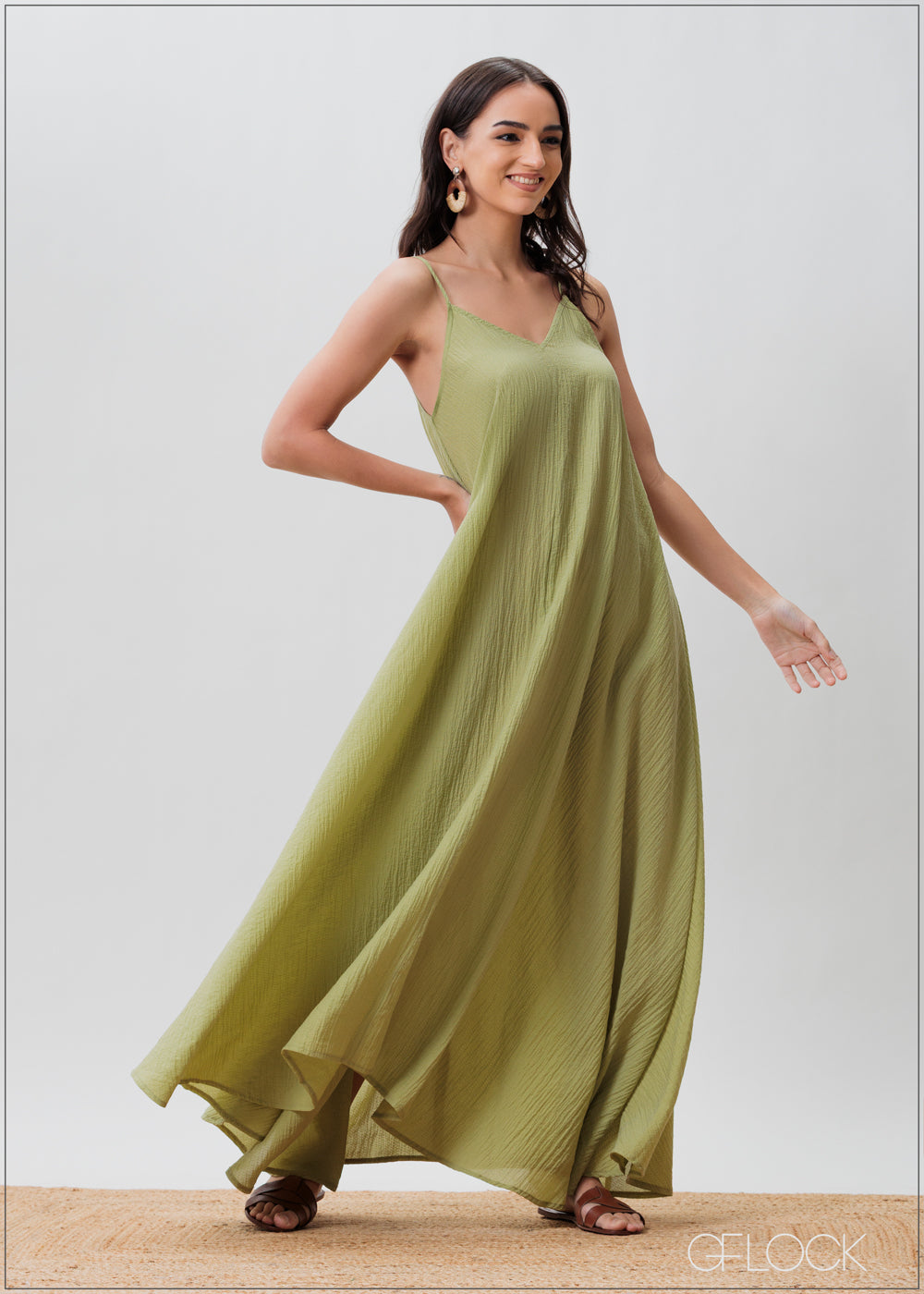 V-Neck Strappy Dress - 070425