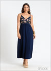 Embroidered Strappy Dress - 141024