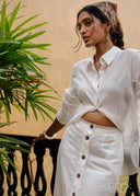 Arc Linen Skirt - 210926