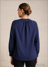 Blouse With Shoulder Opening - 281223