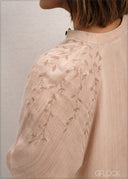 Embroidered Long Sleeve Top - 300625