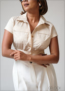 Flap Pocket Crop Top - 230625