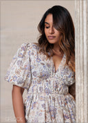 Puff Sleeve Dress (Premium Cotton) - 201025