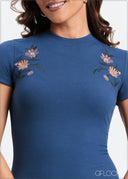 Rib Embroidery Dress - 240225