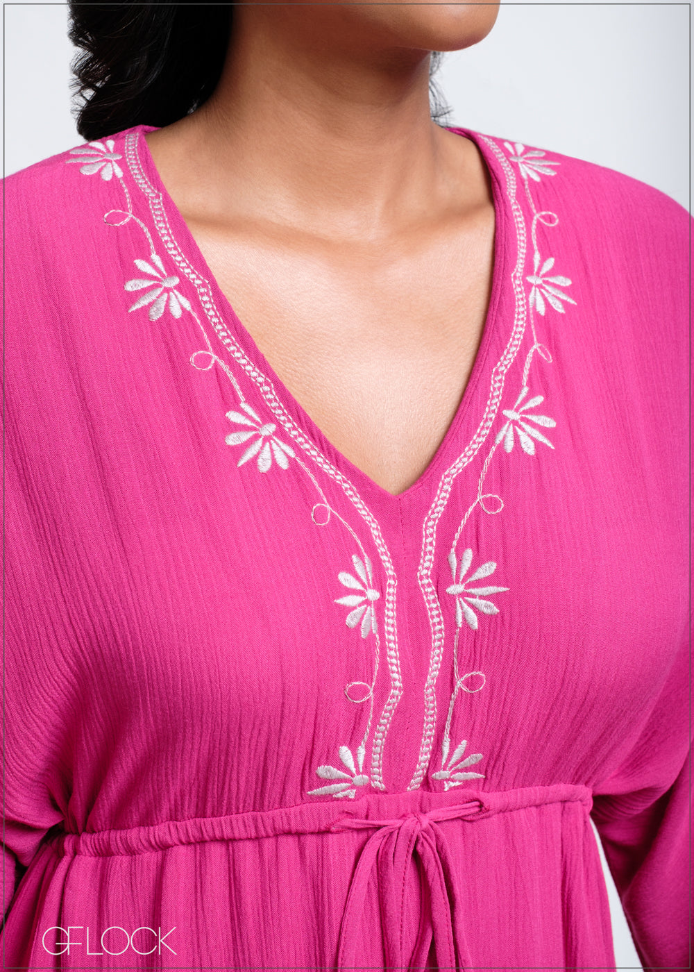 Embroidery Mini Dress - 260525