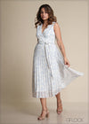 Pleated Floral Dress - 180825
