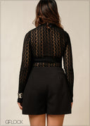 Long Sleeve Mesh Bodysuit - 300326