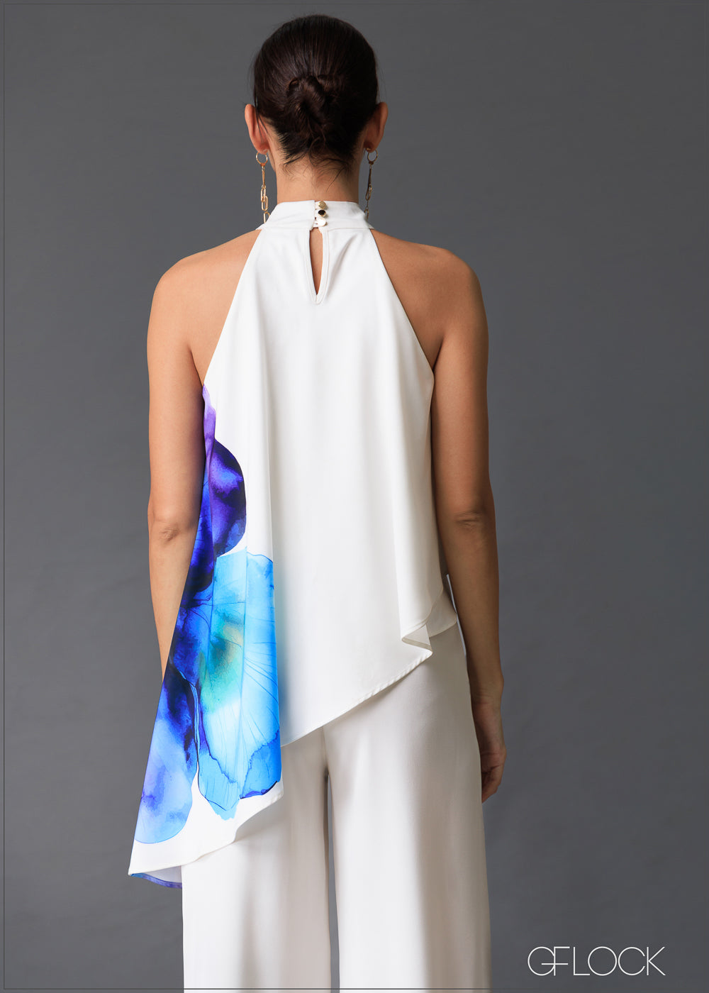 High Neck Asymmetrical Top - 020525