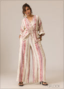 Printed Wide Leg Pant - 110926