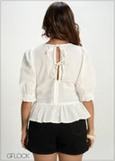 Smocked Peplum Top - 130826
