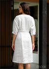 Button Down Linen Dress - 010923