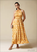 Halter Tie-Up Maxi Dress - 250725