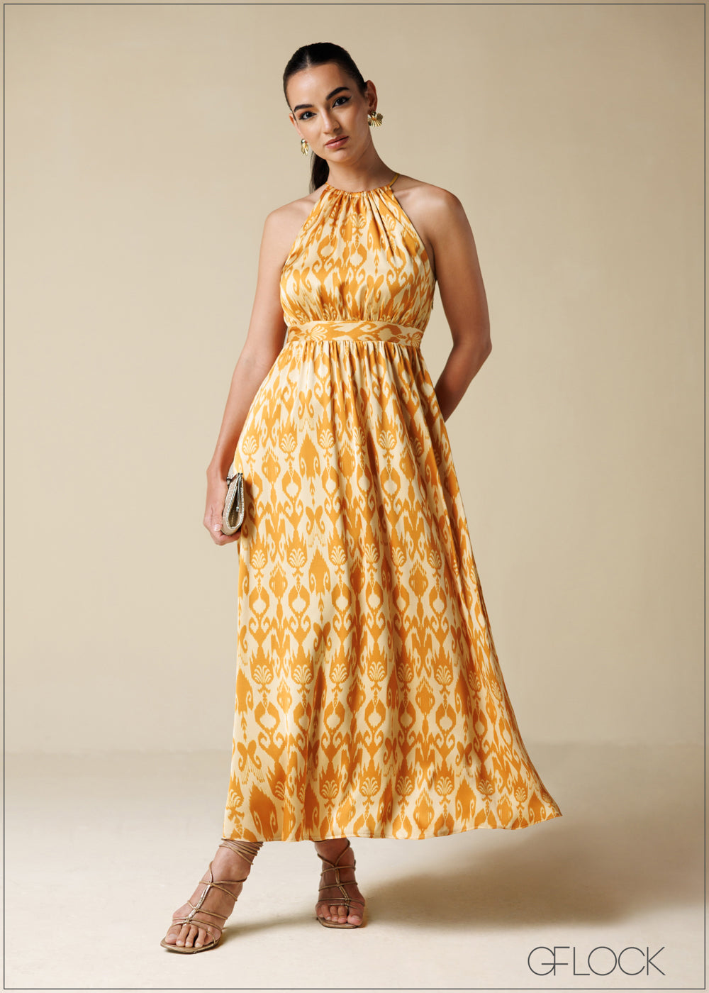 Halter Tie-Up Maxi Dress - 250725