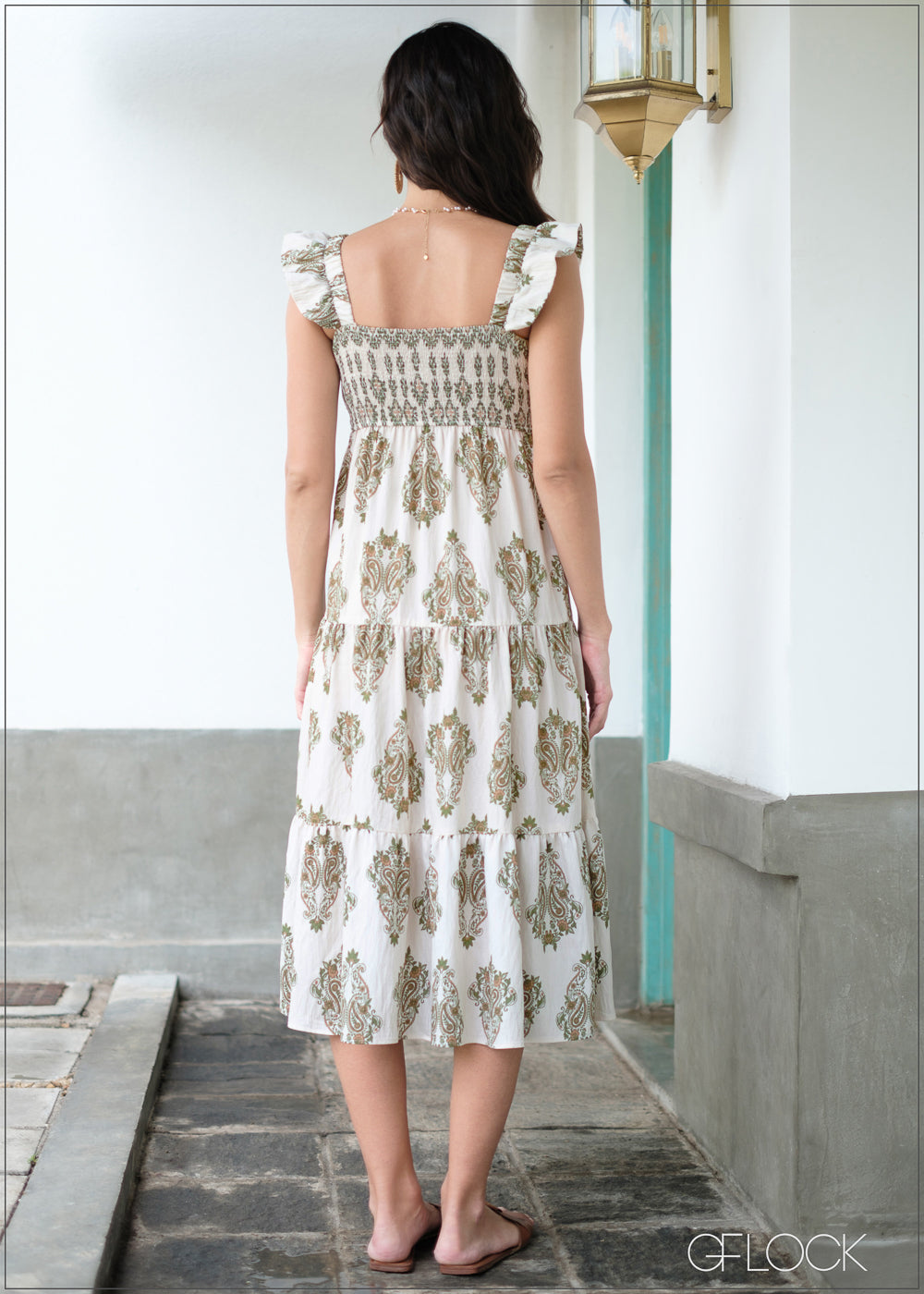 Printed Smocking Dress - 040425