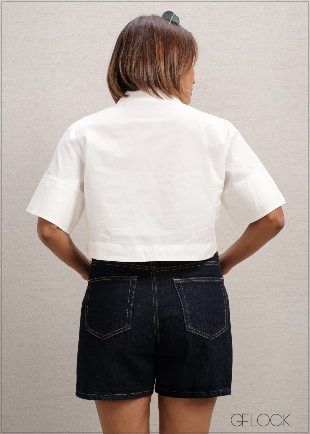 Zipper Detailed Crop Top - 300625