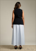 Stripe Printed Skirt - 190925