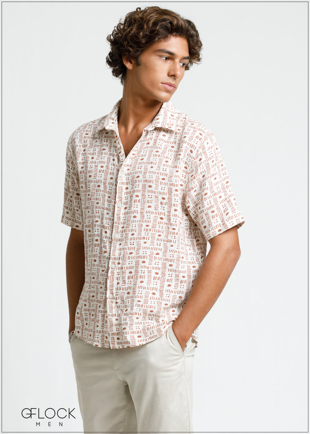 Normal Collar Short Sleeve Shirt - 200325