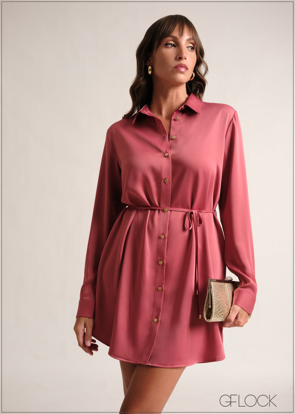 Long Sleeve Shirt Dress - 190126