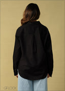Solid Oversized Shirt - 260925