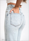 Wide Leg Moon Wash Jean - Long Length - 121024