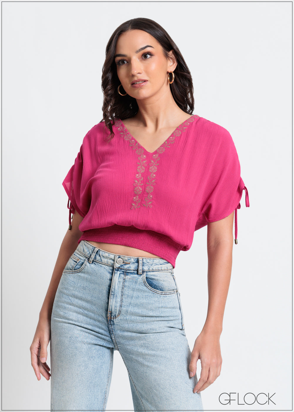 Embroidered Crop Top - 030325