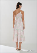 One Shoulder Floral Dress - 050626