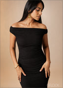 Cold Shoulder Maxi Dress - 180926