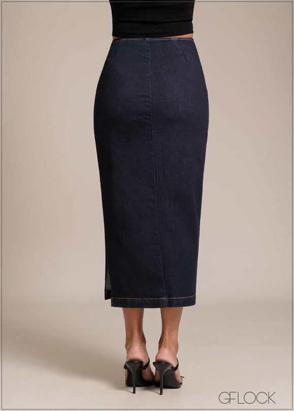Denim Mermaid Skirt - 241225D