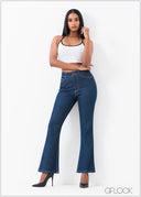 Dark Blue Flare Jean - Short Length - 250625