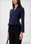 Trim Detailed Long Sleeved Top - 230926W