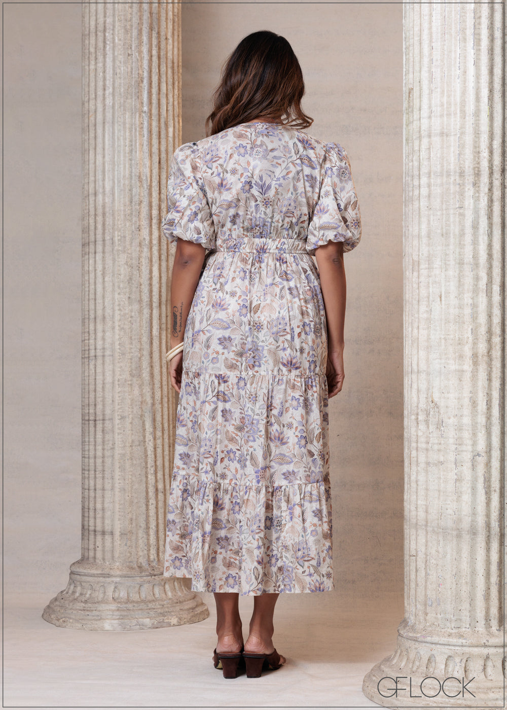 Puff Sleeve Dress (Premium Cotton) - 201025